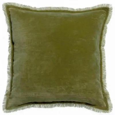 Cushions - Plain Cushion Fara Olive 45 X 45 - MAISON VIVARAISE - SDE VIVARAISE WINKLER