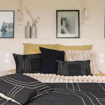 Coussins - Coussin Jaden Caviar 40 x 65 - MAISON VIVARAISE - SDE VIVARAISE WINKLER