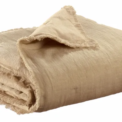 Throw blankets - Plain Laly Throw Galet 135 X 200 - MAISON VIVARAISE - SDE VIVARAISE WINKLER