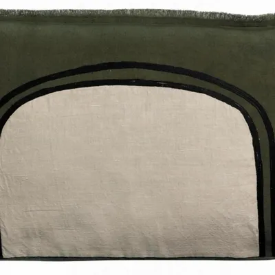 Coussins - Coussin bicolore Laly Olive 40 x 65 - MAISON VIVARAISE - SDE VIVARAISE WINKLER