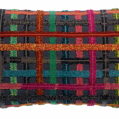 Cushions - Embroidered Cushion Soline Multico 30 X 50 - MAISON VIVARAISE - SDE VIVARAISE WINKLER