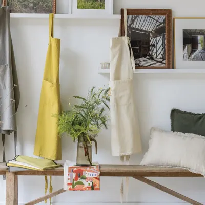 Aprons - Ada Recycled Kitchen Apron Ombre 72 X 85 - MAISON VIVARAISE - SDE VIVARAISE WINKLER