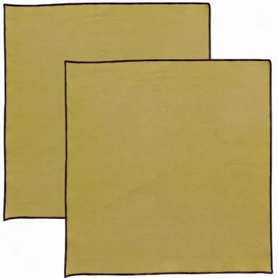 Serviettes - Serviette de table recyclée Grace Kaki 40 x 40 - MAISON VIVARAISE - SDE VIVARAISE WINKLER