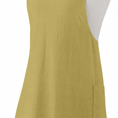 Aprons - Recycled Japanese Kitchen Apron Haru Kaki 78 X 100 - MAISON VIVARAISE - SDE VIVARAISE WINKLER