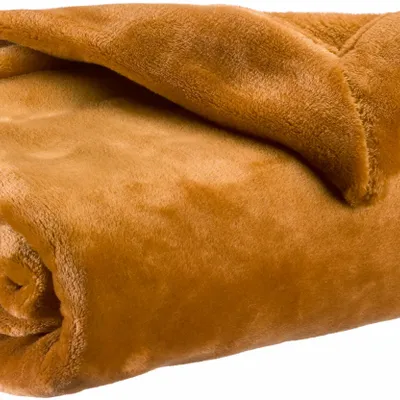 Throw blankets - Tender Throw Blanket Safran 150 X 200 - MAISON VIVARAISE - SDE VIVARAISE WINKLER