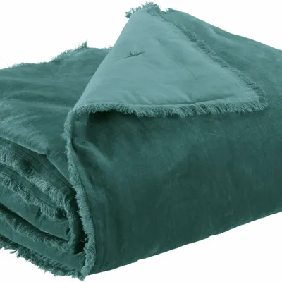 Throw blankets - Plain Fara Throw Corinthe 135 X 200 - MAISON VIVARAISE - SDE VIVARAISE WINKLER