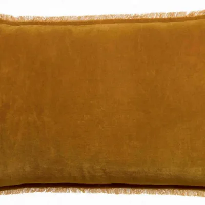 Cushions - Plain Cushion Fara Safran 40 X 65 - MAISON VIVARAISE - SDE VIVARAISE WINKLER