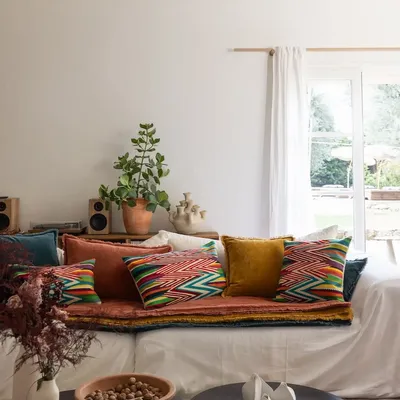 Bed linens - Fara Plain Comforter Safran 85 X 200 - MAISON VIVARAISE - SDE VIVARAISE WINKLER