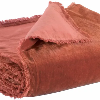 Linge de lit - Édredon uni Fara Sienne 85 x 200 - MAISON VIVARAISE - SDE VIVARAISE WINKLER