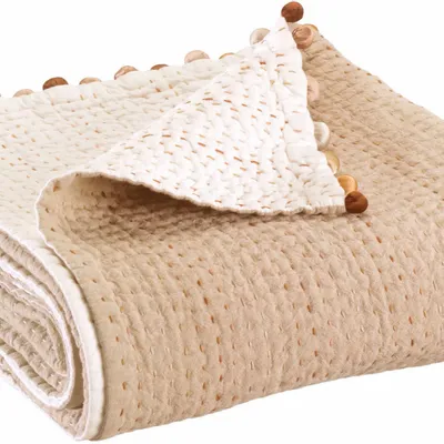 Throw blankets - Plain Plaid Gastounet Sienne 140 X 200 - MAISON VIVARAISE - SDE VIVARAISE WINKLER