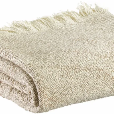 Throw blankets - Jane Heathered Throw Blanket Cacao 130 X 160 - MAISON VIVARAISE - SDE VIVARAISE WINKLER