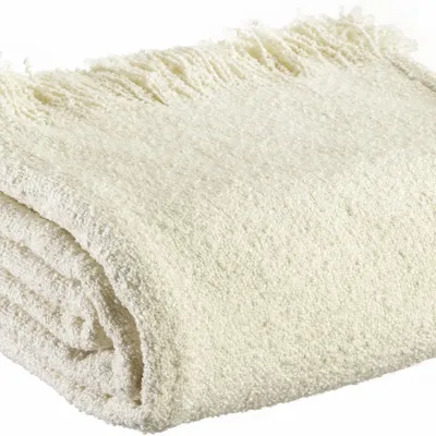 Throw blankets - Plain Jane Throw Neige 130 X 160 - MAISON VIVARAISE - SDE VIVARAISE WINKLER