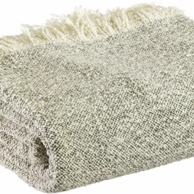 Plaids - Plaid chiné Jane Olive 130 x 160 - MAISON VIVARAISE - SDE VIVARAISE WINKLER