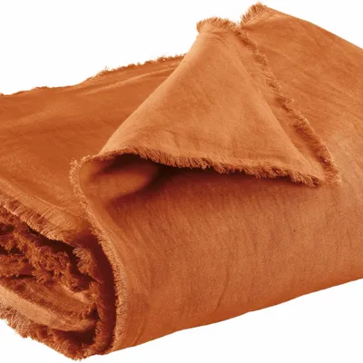 Linge de lit - Édredon uni Laly Cuivre 85 x 200 - MAISON VIVARAISE - SDE VIVARAISE WINKLER