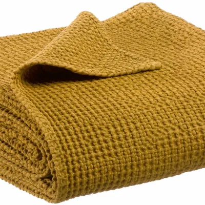 Bed linens - Maia recycled throw Bronze 260 X 260 - MAISON VIVARAISE - SDE VIVARAISE WINKLER