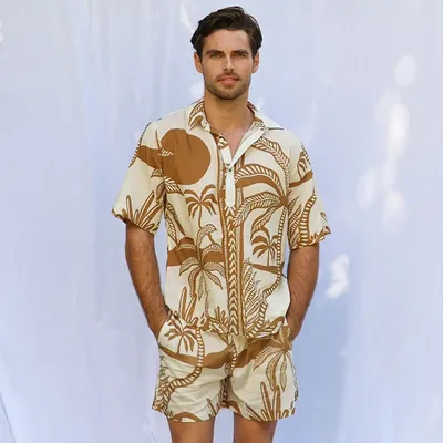 Homewear - SERAPHIN COTTON VOILE SHORTS AND SHIRT - MONSIEUR CHARLI