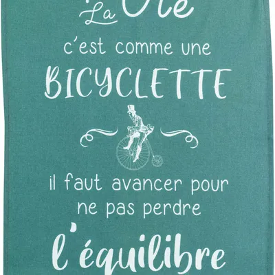 Torchons - Torchon Bicyclette Paon 50 x 70 - MAISON VIVARAISE - SDE VIVARAISE WINKLER