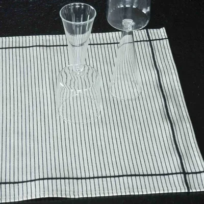 Nappes - Lot de 2 sets de table Léonie Caviar 40 x 50 - LA CERISE SUR LE GATEAU
