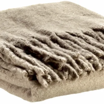 Throw blankets - Isabel Plain Recycled Throw Nuage 130 X 160 - MAISON VIVARAISE - SDE VIVARAISE WINKLER