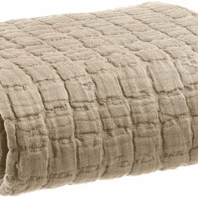 Throw blankets - Swami Throw Blanket Muscade 130 X 200 - MAISON VIVARAISE - SDE VIVARAISE WINKLER