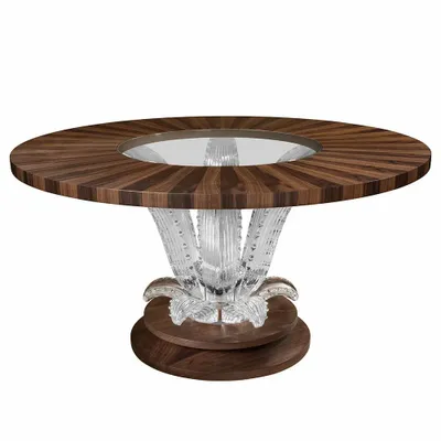Coffee tables - Cactus grand coffee table walnut - LALIQUE