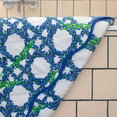 Autres linges de bain - Tapis de bain matelassé éponge - Lavande Céleste - PARESSE PARIS