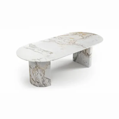 Dining Tables - Refleko - Dining Tables - Calacatta Oro Marble - STONE VALLEY