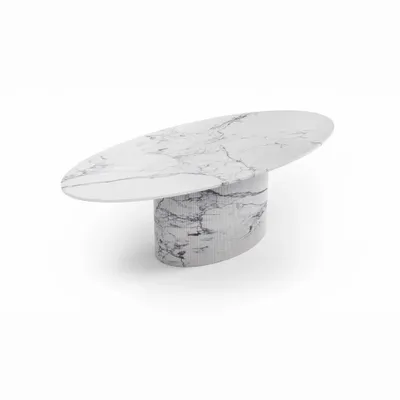 Dining Tables - Valleyra - Dining Tables - Statuario Michelangelo Carrara Marble - STONE VALLEY