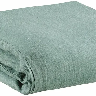 Linge de lit - Housse de couette Zeff Vert de gris 140 x 200 - MAISON VIVARAISE - SDE VIVARAISE WINKLER