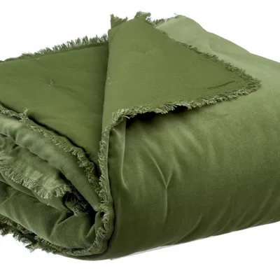 Plaids - Plaid uni Fara Eucalyptus 135 x 200 - MAISON VIVARAISE - SDE VIVARAISE WINKLER