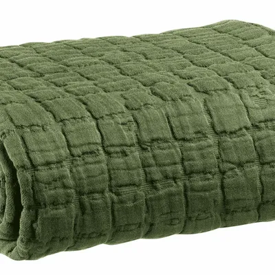 Bed linens - Swami Bed Throw Olive 180 X 260 - MAISON VIVARAISE - SDE VIVARAISE WINKLER