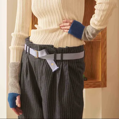 Prêt-à-porter - Ceinture Ursule Pigeon Bleu 3 x 110 - LA CERISE SUR LE GATEAU