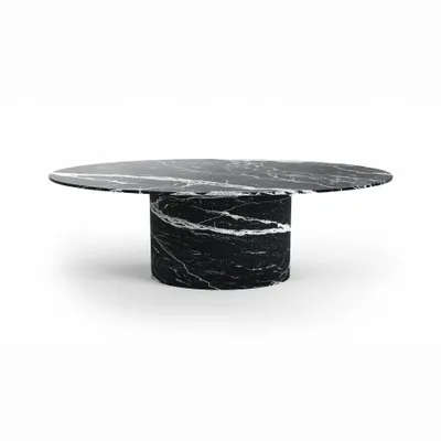 Dining Tables - Valleyra - Dining Tables - Nero Maquina Marble - STONE VALLEY