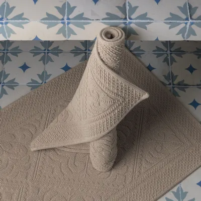 Autres linges de bain - Tapis Enzo Lin 54 X 110 - MAISON VIVARAISE - SDE VIVARAISE WINKLER
