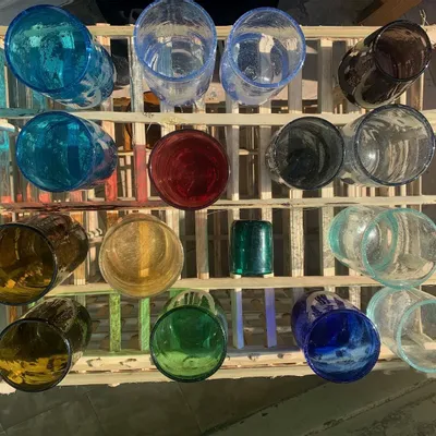 Art glass - MOM SUSTAINABLE EDITION “OPALINE” AND KOBEYAT RECYCLED GLASS CUPS - TAKECAIRE