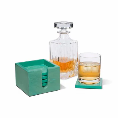 Verres - Ensemble de sous-verres en boîte Aquamarine Maïs - LADORADA