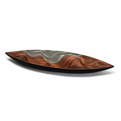 Kitchen utensils - Copper Waves Centerpiece Canoe - LADORADA
