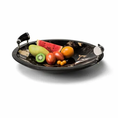 Decorative objects - Horn Veneer 20" Round Platter - LADORADA