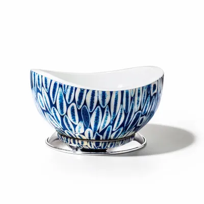 Christmas garlands and baubles - Blue Almendro Accent Bowl - LADORADA