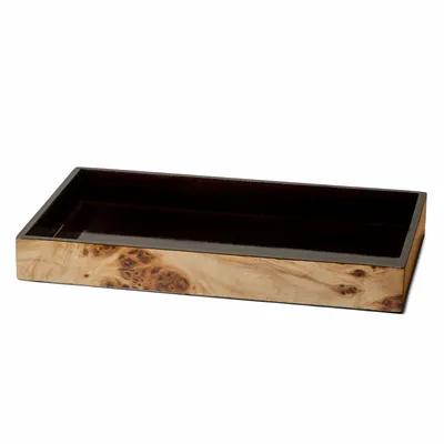 Bathroom storage - Burl Veneer Bath Tray - LADORADA