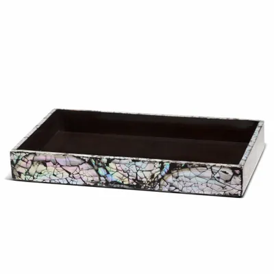 Bathroom storage - Mother of Pearl - Black Bath Tray - LADORADA