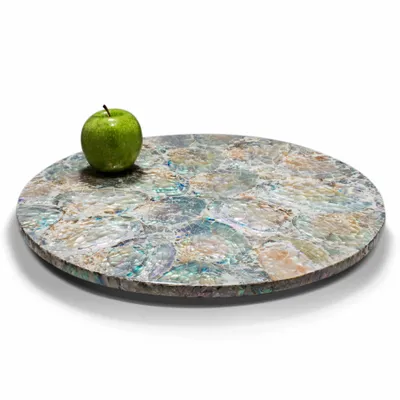 Trays - Mother of Pearl Natural Revolving Tray - LADORADA