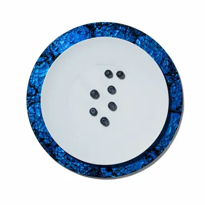 Formal plates - Mother of Pearl Blue Charger Plate - LADORADA