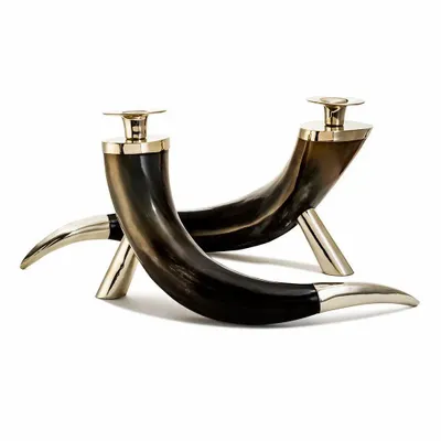 Candlesticks and candle holders - Large Horn Candleholder Set - LADORADA