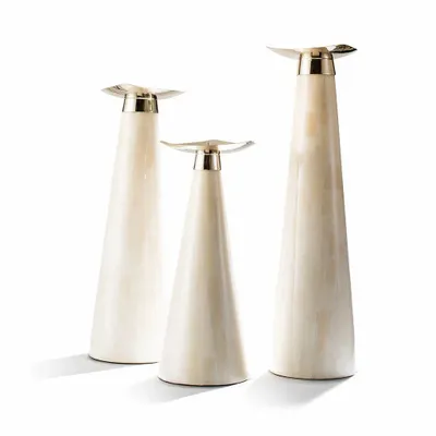 Candlesticks and candle holders - Bone Candleholder Trio - LADORADA