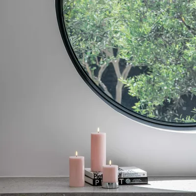 Objets de décoration - Rose Powder Smooth LED Pillar Candles - UYUNI LIGHTING