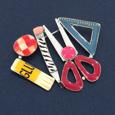 Bijoux - BROCHE GOMME COULEUR ARGENT MULTI - TARATATA BIJOUX