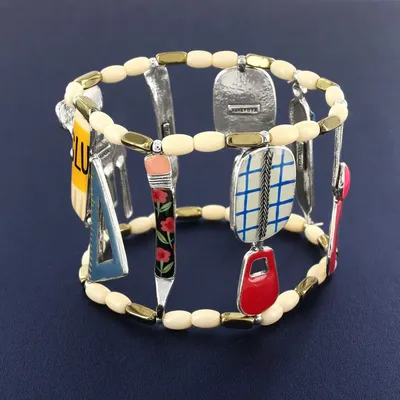 Jewelry - MULTI-COLOR SILVER RUBBER BRACELET - TARATATA BIJOUX