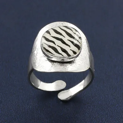 Bijoux - BAGUE GOMME COULEUR ARGENT NOIR - TARATATA BIJOUX