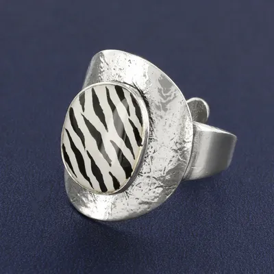 Bijoux - BAGUE GOMME COULEUR ARGENT NOIR - TARATATA BIJOUX